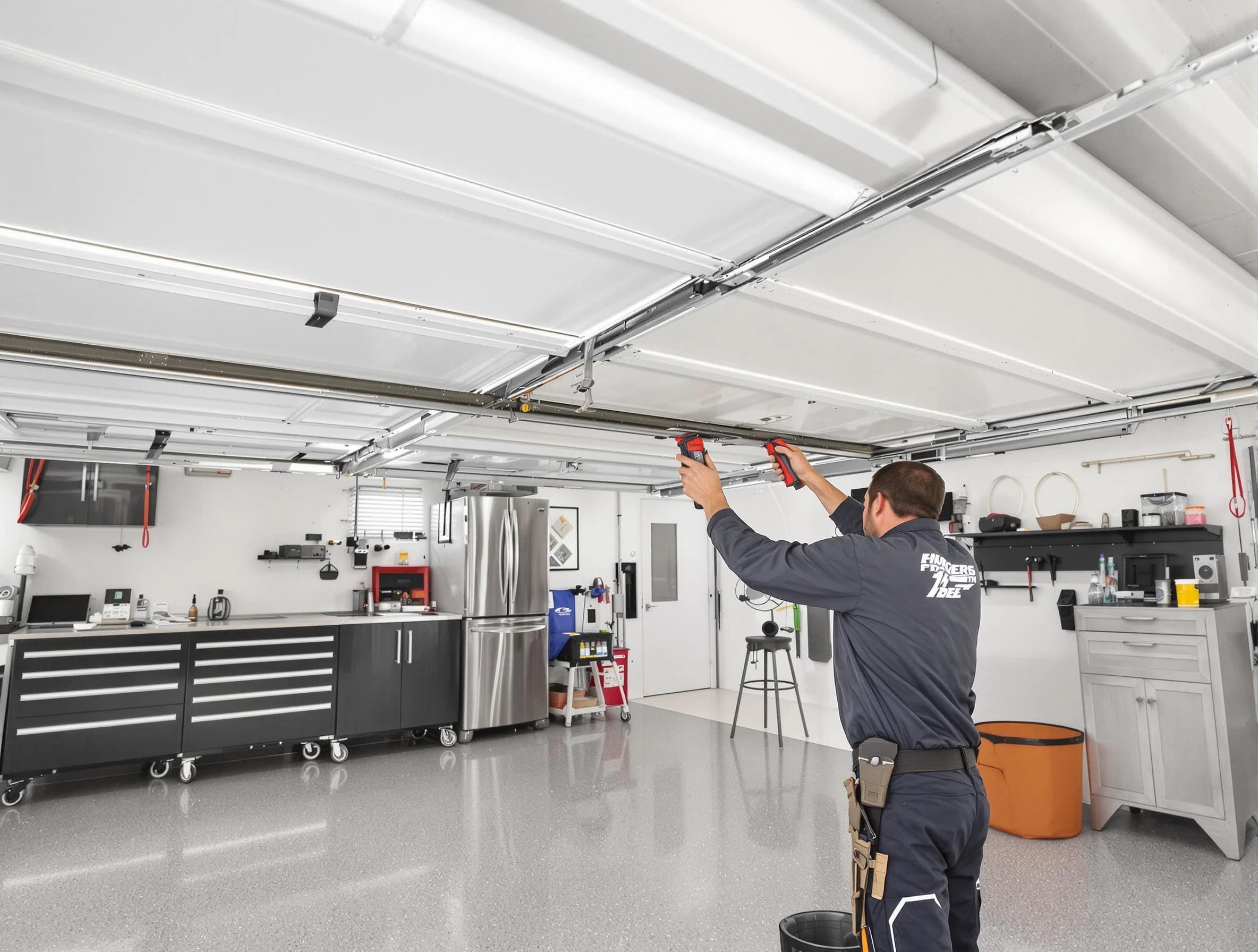 Overhead garage door repair service by Everett Garage Door Repair in Everett