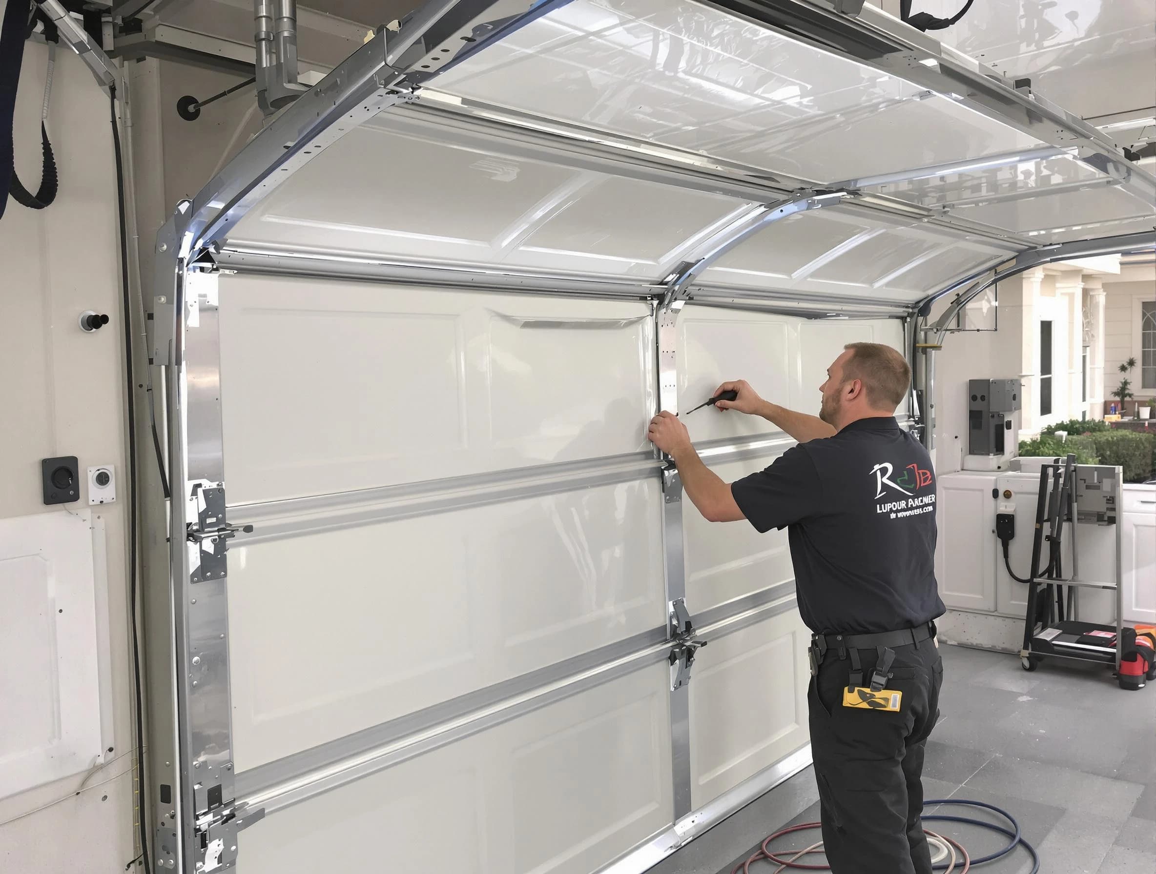 Everett Garage Door Repair professional performing panel repair in Everett