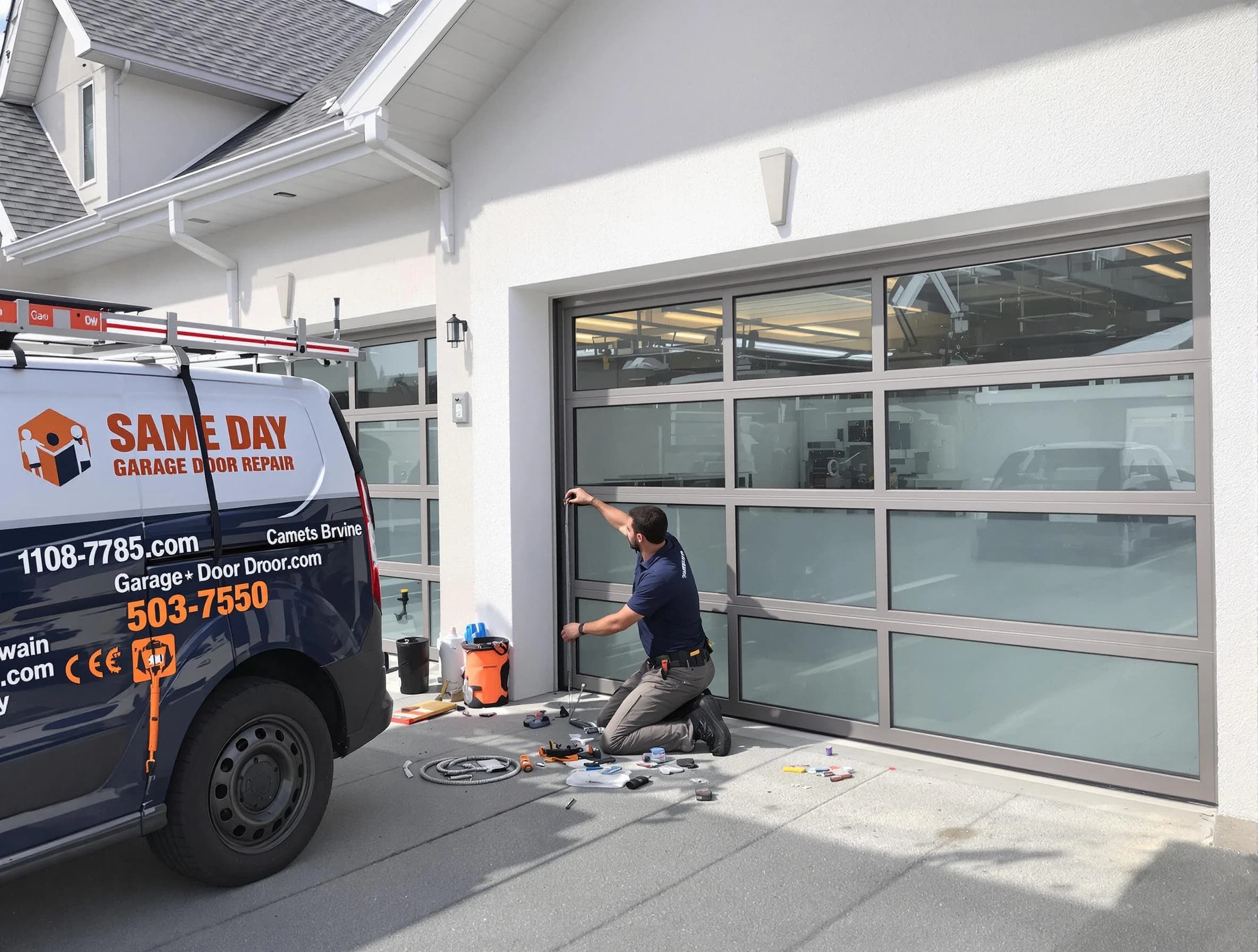 Same-day garage door repair service by Everett Garage Door Repair in Everett