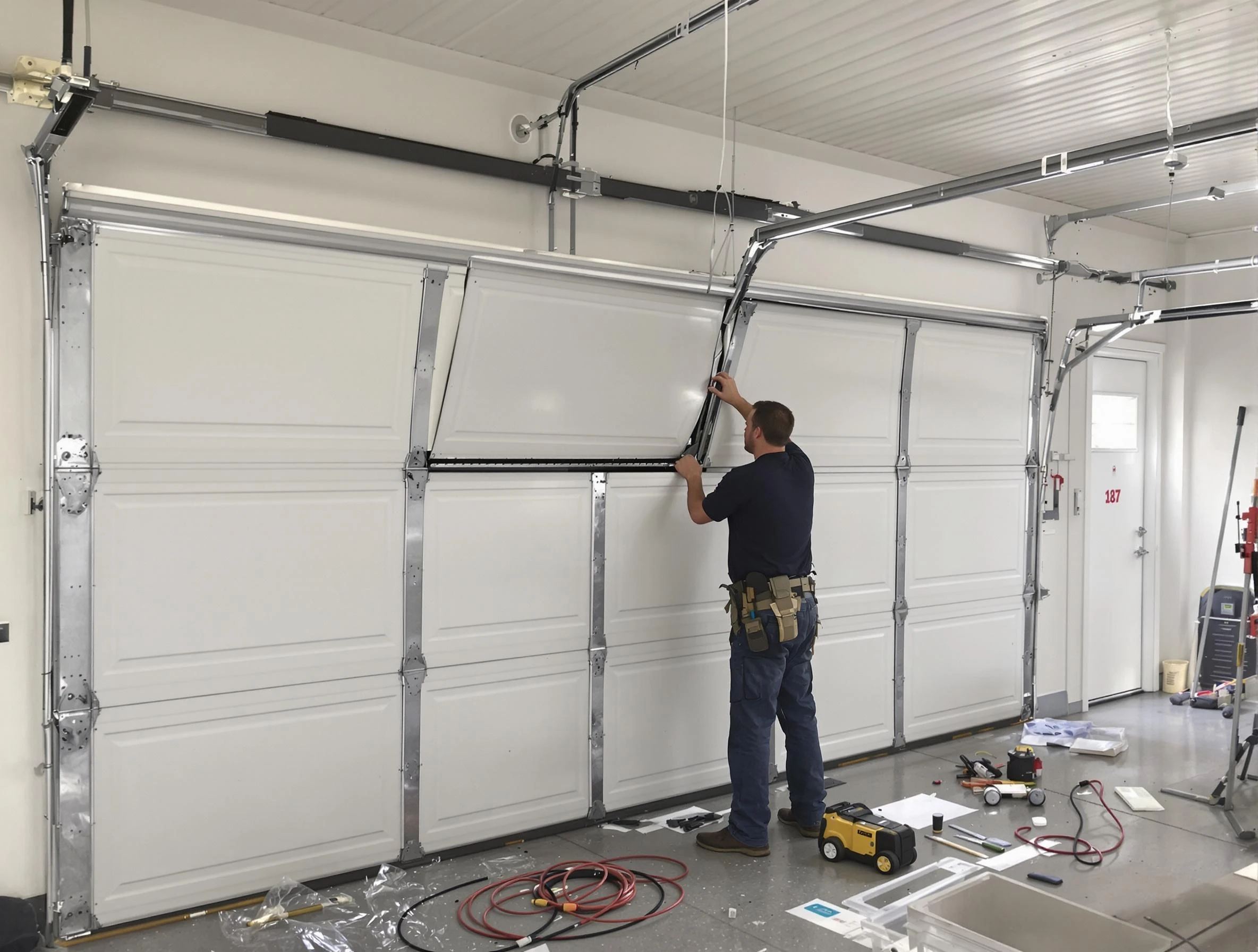 Garage Door Section Replacement in Everett