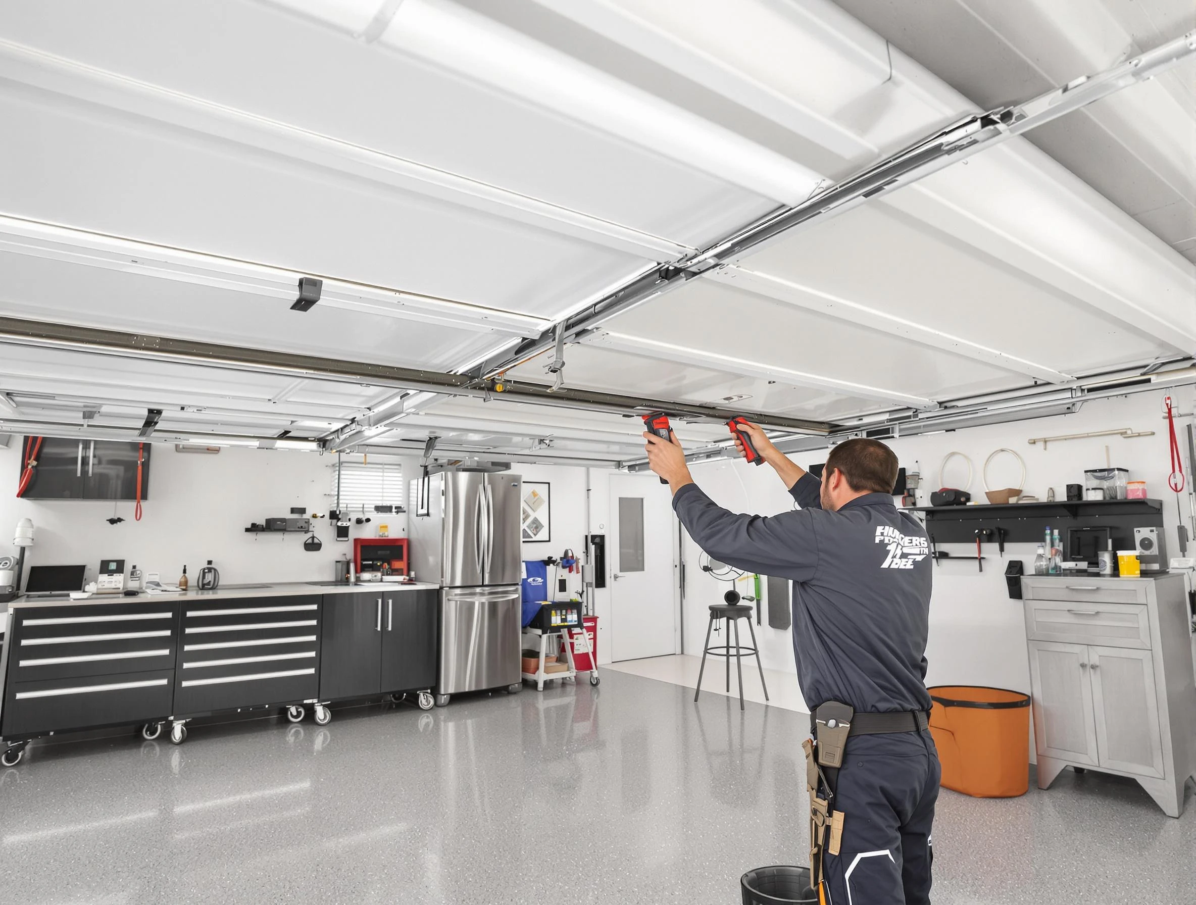 Overhead garage door repair service by Everett Garage Door Repair in Everett