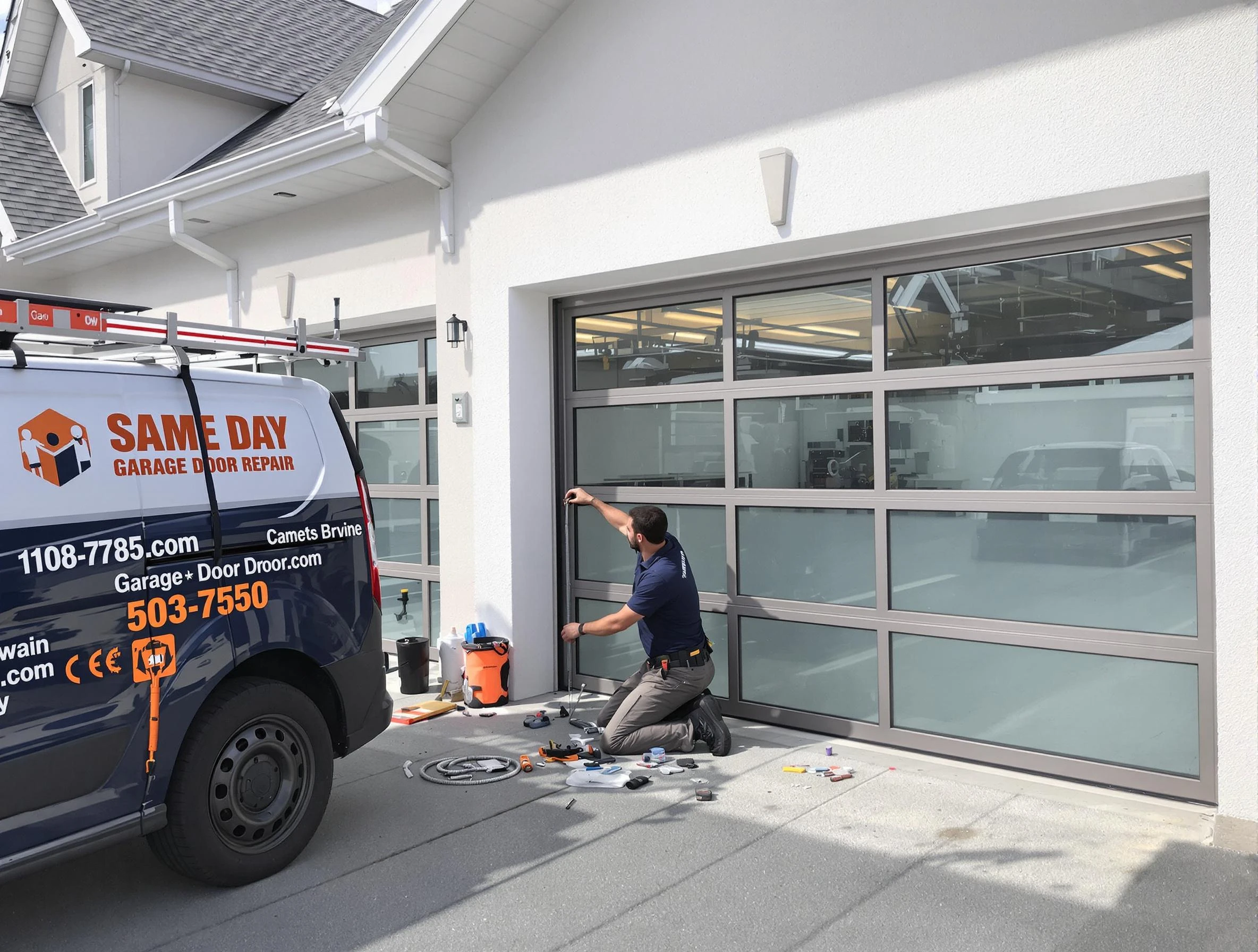 Same-day garage door repair service by Everett Garage Door Repair in Everett